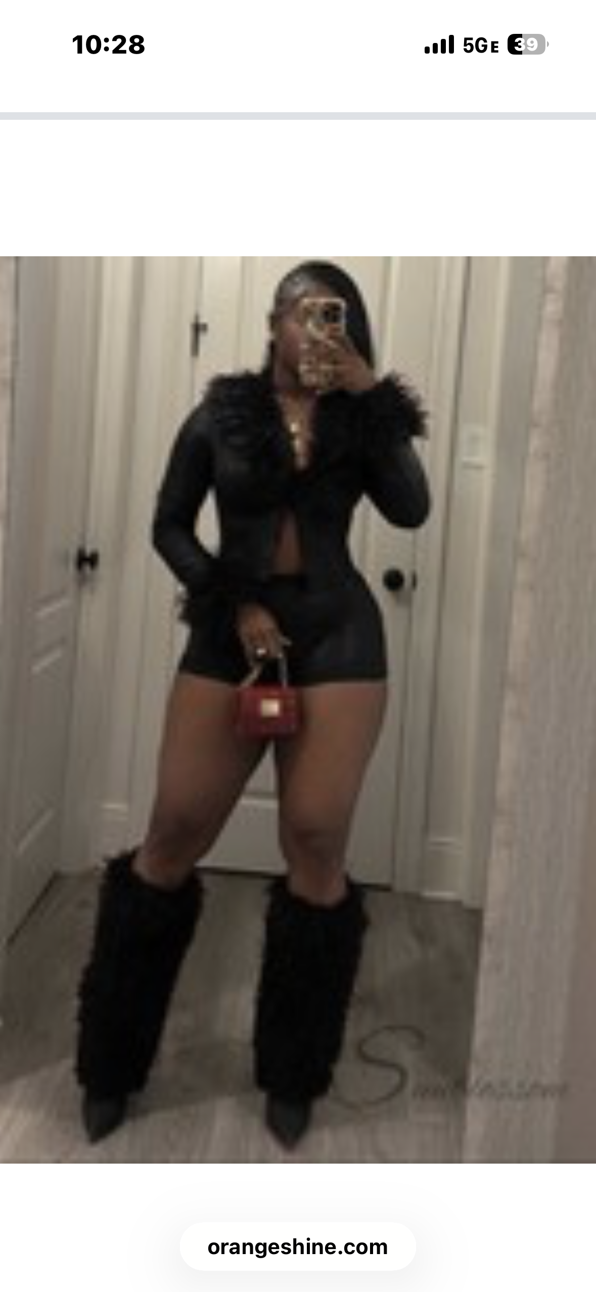 Two piece fur short set leopard